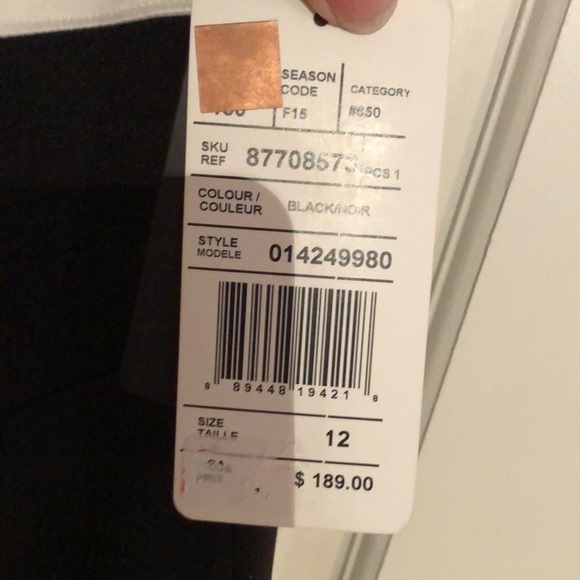 Adrianna Papell size 12 cream white & black dress with cut out at neck NWT - Picture 9 of 16